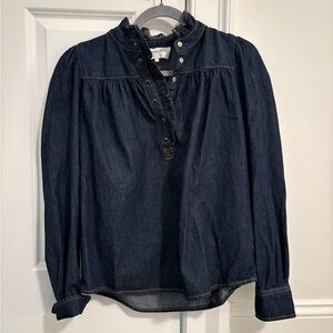 Brand new ba&sh LIO Denim Top in size 1 (small)